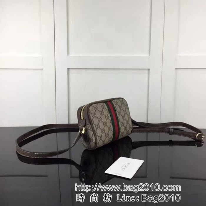 GUCCI古馳原單 新款專櫃品質高仿原單貨實物實拍517350 啡膠配啡皮斜挎包 HY1020